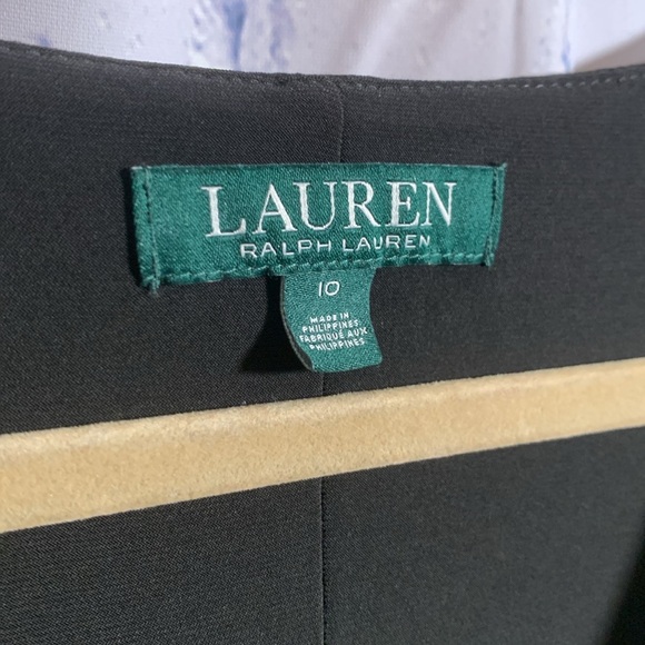 Lauren Ralph Lauren Women's Stretch Jersey Cowlneck Dress in Black 10 Old Money - Picture 4 of 7